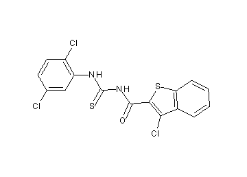 3-chloro-N-{[(2,5-dichlorophenyl)amino]carbonothioyl}-1-benzothiophene-2-carboxamide - Click Image to Close