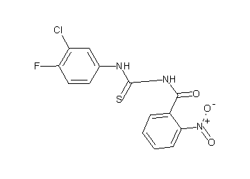 N-{[(3-chloro-4-fluorophenyl)amino]carbonothioyl}-2-nitrobenzamide