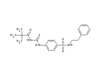 2,2-dimethyl-N-{[(4-{[(2-phenylethyl)amino]sulfonyl}phenyl)amino]carbonothioyl}propanamide