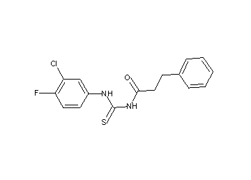N-{[(3-chloro-4-fluorophenyl)amino]carbonothioyl}-3-phenylpropanamide