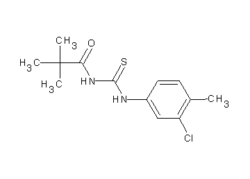 N-{[(3-chloro-4-methylphenyl)amino]carbonothioyl}-2,2-dimethylpropanamide