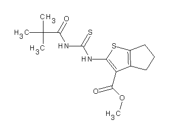 methyl 2-({[(2,2-dimethylpropanoyl)amino]carbonothioyl}amino)-5,6-dihydro-4H-cyclopenta[b]thiophene-3-carboxylate