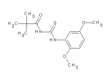 N-{[(2,5-dimethoxyphenyl)amino]carbonothioyl}-2,2-dimethylpropanamide