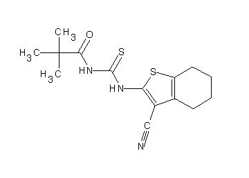 N-{[(3-cyano-4,5,6,7-tetrahydro-1-benzothien-2-yl)amino]carbonothioyl}-2,2-dimethylpropanamide