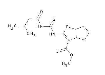 methyl 2-({[(3-methylbutanoyl)amino]carbonothioyl}amino)-5,6-dihydro-4H-cyclopenta[b]thiophene-3-carboxylate
