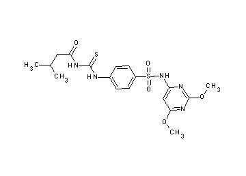 N-{[(4-{[(2,6-dimethoxy-4-pyrimidinyl)amino]sulfonyl}phenyl)amino]carbonothioyl}-3-methylbutanamide
