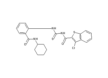 3-chloro-N-[({2-[(cyclohexylamino)carbonyl]phenyl}amino)carbonothioyl]-1-benzothiophene-2-carboxamide