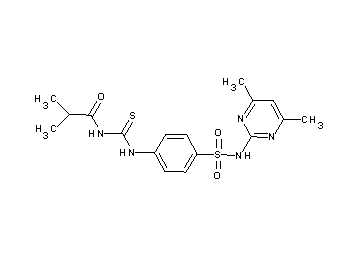 N-{[(4-{[(4,6-dimethyl-2-pyrimidinyl)amino]sulfonyl}phenyl)amino]carbonothioyl}-2-methylpropanamide