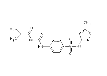 2-methyl-N-{[(4-{[(5-methyl-3-isoxazolyl)amino]sulfonyl}phenyl)amino]carbonothioyl}propanamide - Click Image to Close