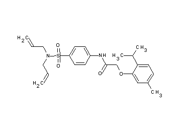 N-{4-[(diallylamino)sulfonyl]phenyl}-2-(2-isopropyl-5-methylphenoxy)acetamide