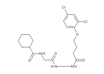 N-(2-{2-[4-(2,4-dichlorophenoxy)butanoyl]hydrazino}-2-oxoethyl)cyclohexanecarboxamide (non-preferred name)