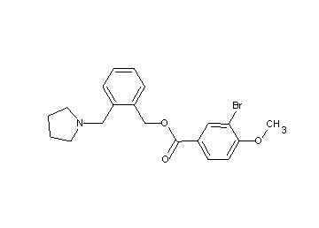 2-(1-pyrrolidinylmethyl)benzyl 3-bromo-4-methoxybenzoate