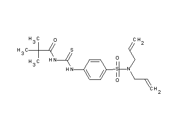 N-[({4-[(diallylamino)sulfonyl]phenyl}amino)carbonothioyl]-2,2-dimethylpropanamide