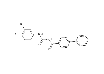 N-{[(3-chloro-4-fluorophenyl)amino]carbonothioyl}-4-biphenylcarboxamide