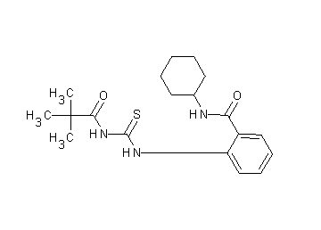 N-cyclohexyl-2-({[(2,2-dimethylpropanoyl)amino]carbonothioyl}amino)benzamide