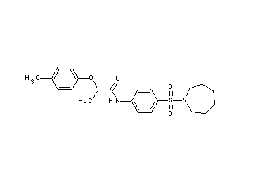 N-[4-(1-azepanylsulfonyl)phenyl]-2-(4-methylphenoxy)propanamide