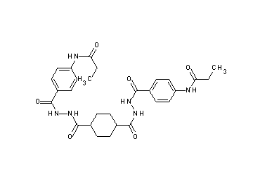 N,N'-[1,4-cyclohexanediylbis(carbonyl-2,1-hydrazinediylcarbonyl-4,1-phenylene)]dipropanamide