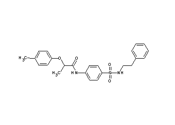 2-(4-methylphenoxy)-N-(4-{[(2-phenylethyl)amino]sulfonyl}phenyl)propanamide