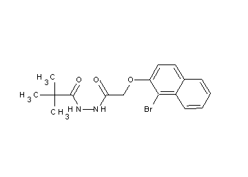 N'-{[(1-bromo-2-naphthyl)oxy]acetyl}-2,2-dimethylpropanohydrazide