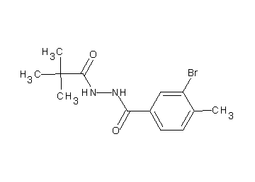 3-bromo-N'-(2,2-dimethylpropanoyl)-4-methylbenzohydrazide