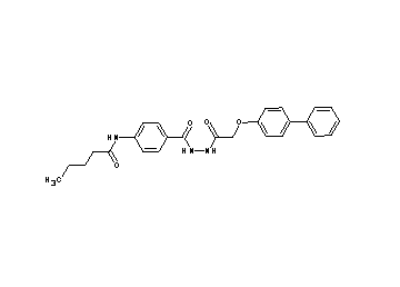 N-[4-({2-[(4-biphenylyloxy)acetyl]hydrazino}carbonyl)phenyl]pentanamide