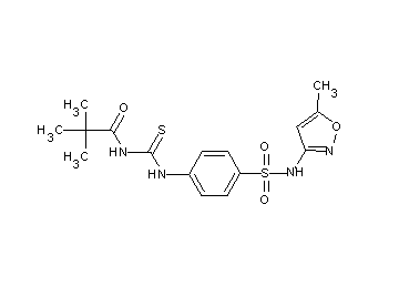 2,2-dimethyl-N-{[(4-{[(5-methyl-3-isoxazolyl)amino]sulfonyl}phenyl)amino]carbonothioyl}propanamide