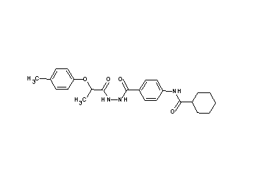 N-[4-({2-[2-(4-methylphenoxy)propanoyl]hydrazino}carbonyl)phenyl]cyclohexanecarboxamide