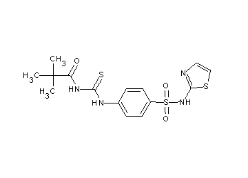 2,2-dimethyl-N-[({4-[(1,3-thiazol-2-ylamino)sulfonyl]phenyl}amino)carbonothioyl]propanamide