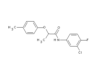 N-(3-chloro-4-fluorophenyl)-2-(4-methylphenoxy)propanamide