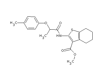 methyl 2-{[2-(4-methylphenoxy)propanoyl]amino}-4,5,6,7-tetrahydro-1-benzothiophene-3-carboxylate