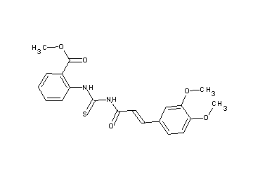 methyl 2-[({[3-(3,4-dimethoxyphenyl)acryloyl]amino}carbonothioyl)amino]benzoate
