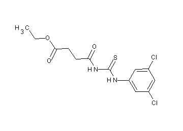 ethyl 4-({[(3,5-dichlorophenyl)amino]carbonothioyl}amino)-4-oxobutanoate - Click Image to Close