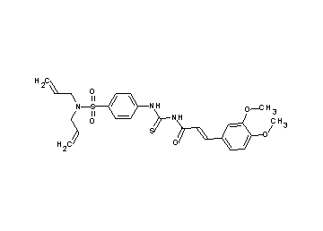 N-[({4-[(diallylamino)sulfonyl]phenyl}amino)carbonothioyl]-3-(3,4-dimethoxyphenyl)acrylamide