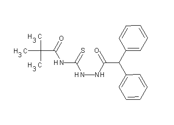 N-{[2-(diphenylacetyl)hydrazino]carbonothioyl}-2,2-dimethylpropanamide