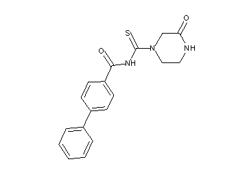 N-[(3-oxo-1-piperazinyl)carbonothioyl]-4-biphenylcarboxamide