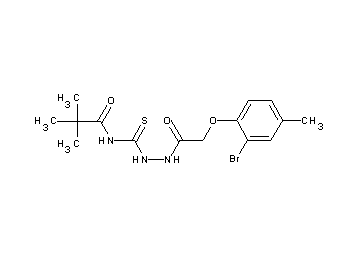N-({2-[(2-bromo-4-methylphenoxy)acetyl]hydrazino}carbonothioyl)-2,2-dimethylpropanamide