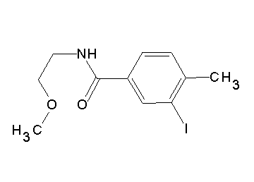 3-iodo-N-(2-methoxyethyl)-4-methylbenzamide 3-iodo-N-(2-methoxyethyl)-4-methylbenzamide