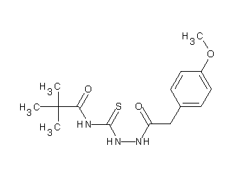 N-({2-[(4-methoxyphenyl)acetyl]hydrazino}carbonothioyl)-2,2-dimethylpropanamide