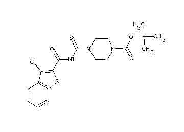 tert-butyl 4-({[(3-chloro-1-benzothien-2-yl)carbonyl]amino}carbonothioyl)-1-piperazinecarboxylate