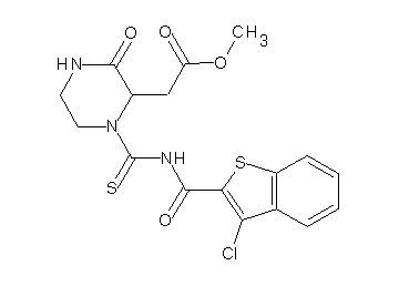 methyl [1-({[(3-chloro-1-benzothien-2-yl)carbonyl]amino}carbonothioyl)-3-oxo-2-piperazinyl]acetate