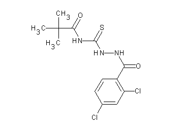 N-{[2-(2,4-dichlorobenzoyl)hydrazino]carbonothioyl}-2,2-dimethylpropanamide