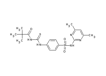 N-{[(4-{[(4,6-dimethyl-2-pyrimidinyl)amino]sulfonyl}phenyl)amino]carbonothioyl}-2,2-dimethylpropanamide