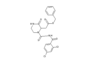 benzyl (1-{[(2,4-dichlorobenzoyl)amino]carbonothioyl}-3-oxo-2-piperazinyl)acetate