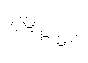 N-({2-[(4-methoxyphenoxy)acetyl]hydrazino}carbonothioyl)-2,2-dimethylpropanamide