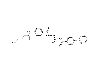 N-({2-[4-(pentanoylamino)benzoyl]hydrazino}carbonothioyl)-4-biphenylcarboxamide