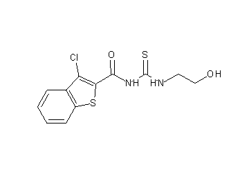 3-chloro-N-{[(2-hydroxyethyl)amino]carbonothioyl}-1-benzothiophene-2-carboxamide