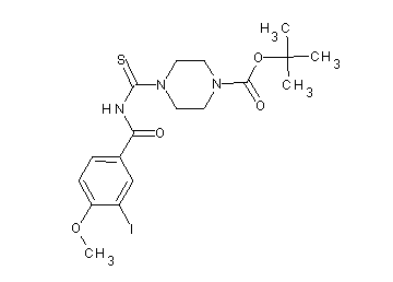 tert-butyl 4-{[(3-iodo-4-methoxybenzoyl)amino]carbonothioyl}-1-piperazinecarboxylate - Click Image to Close