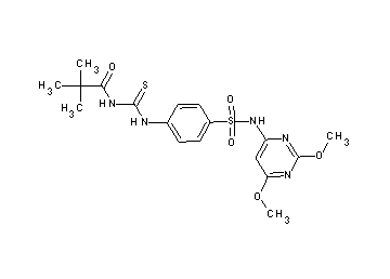 N-{[(4-{[(2,6-dimethoxy-4-pyrimidinyl)amino]sulfonyl}phenyl)amino]carbonothioyl}-2,2-dimethylpropanamide