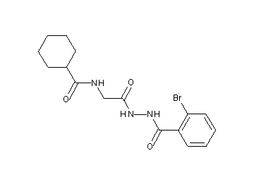 N-{2-[2-(2-bromobenzoyl)hydrazino]-2-oxoethyl}cyclohexanecarboxamide (non-preferred name)