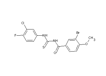 3-bromo-N-{[(3-chloro-4-fluorophenyl)amino]carbonothioyl}-4-methoxybenzamide